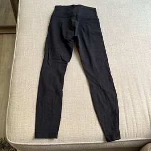 Womens black lulu lemon leggings cropped